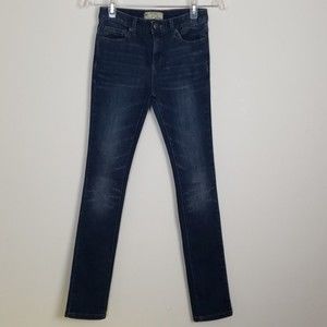 Free People Straight Leg Dark Wash Jeans - Indigo